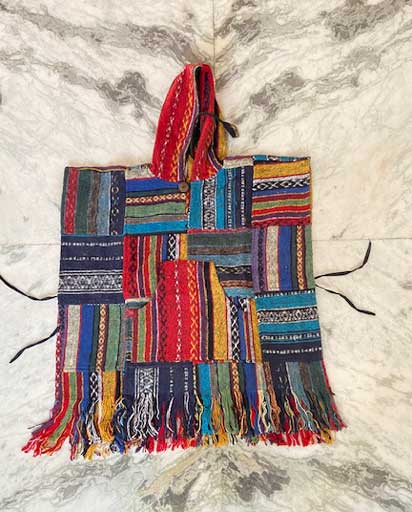 Heavy Cotton Patchwork Child Ponchos