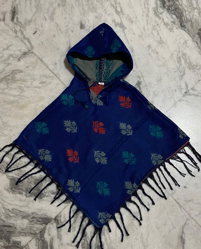 Childrens Warm Acrylic Poncho
