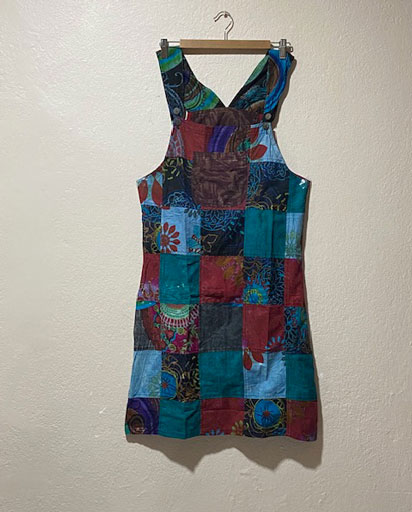 Patchwork Cotton Dungaree Dress
