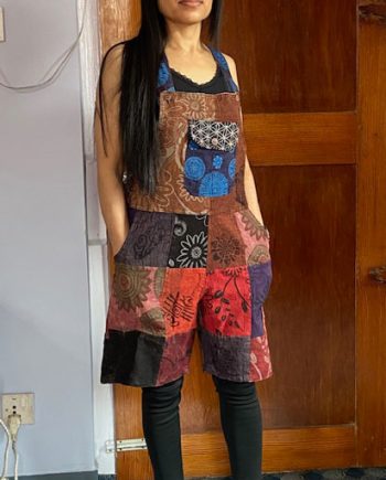Cotton Patch Work Half Dungarees