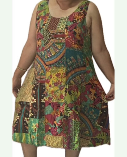 Fully Patchwork Rayon Dress