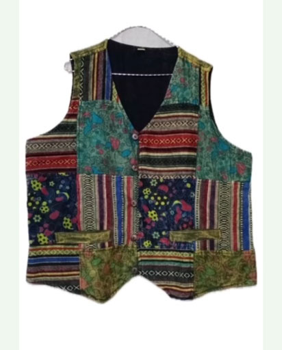 Patch Work Cotton Waist Coat