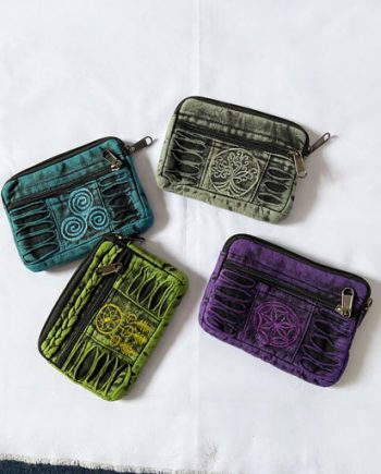 Stonewashed Embroidery Cotton Purse