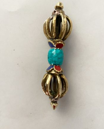 Brass Vajra With Stone