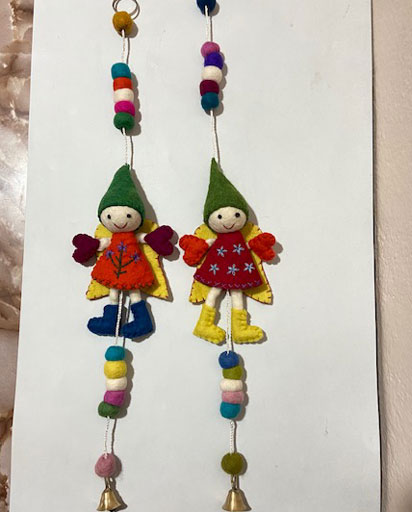 Handmade Angel Felt Hangings