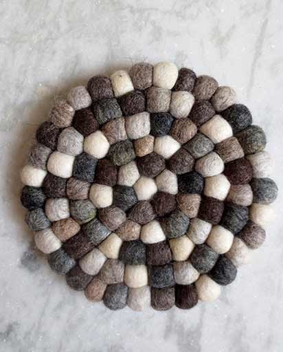 Natural Wool Felted Hot Pot Stand