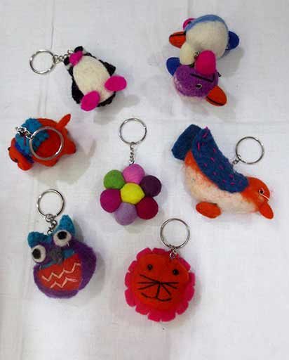Handmade Felt Key Rings