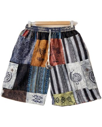 Patchwork Cotton Half Pants