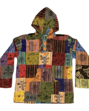 Patched Cotton Spring Hoodies