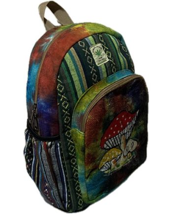 Mushroom Tie Dyed Hemp Backpacks