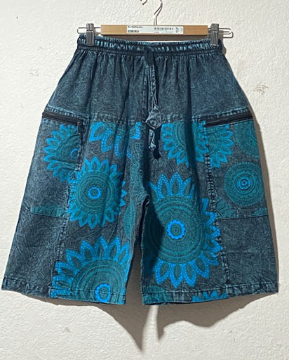 Stonewashed Cotton Summer Shorts