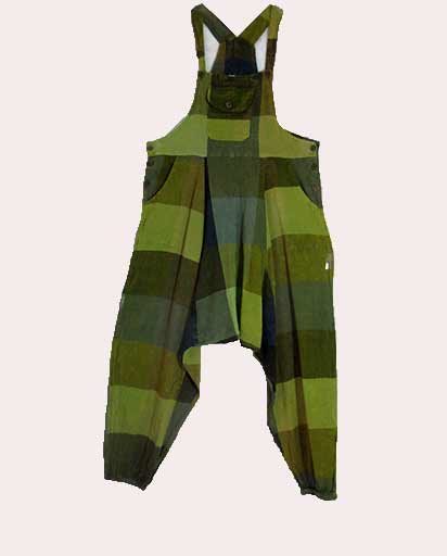 Patch Fabric Cotton Dungarees