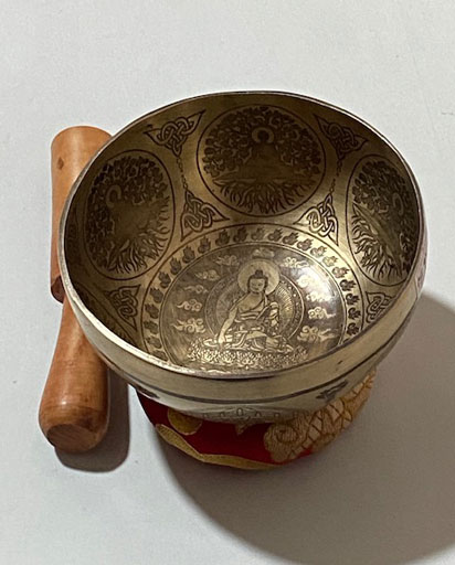 Handcarved Lord Buddha Singing Bowl