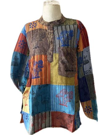 Mens Cotton Patchwork Kurthas
