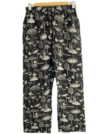 Mushroom Printed Cotton Trousers