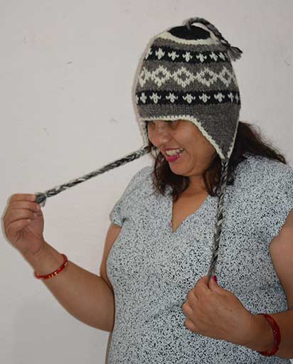 Hand Knitted Woolen Ear Flap Hats