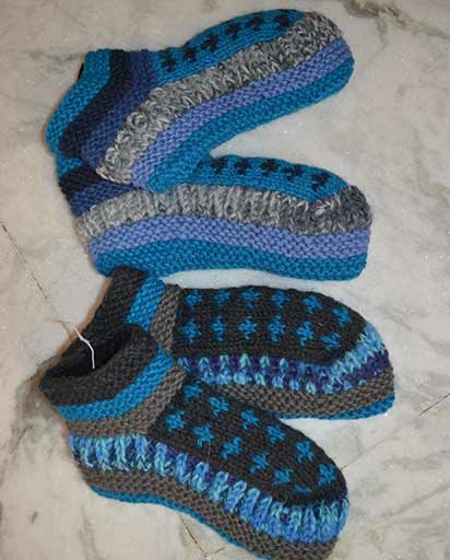 Fleece Lined Woolen Room Slippers