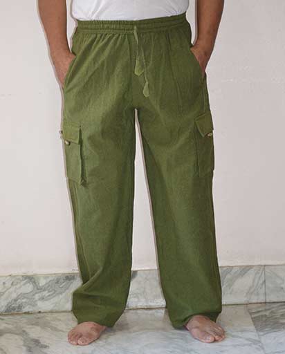Thick Cotton Fabric Full Trousers