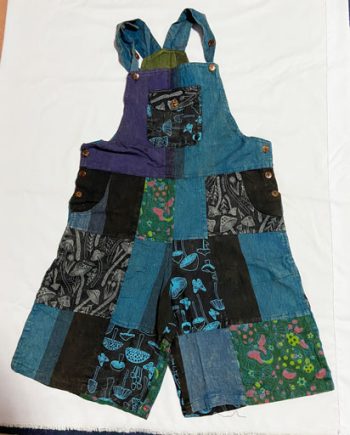 Mushroom Printed Patchwork Overall