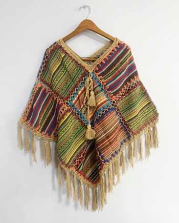 Full Patchwork Cotton Ponchos