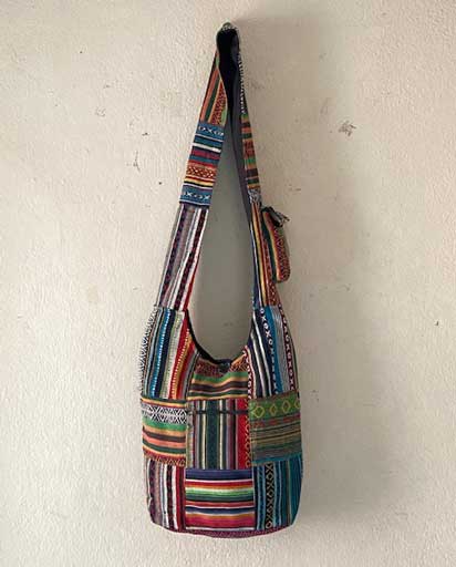 Many Patches Crossbody Cotton Bags
