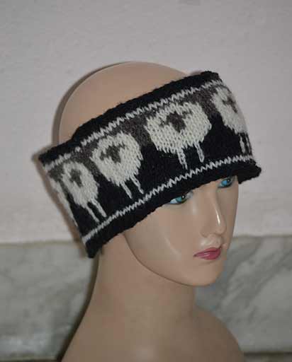 Sheep Design Woolen Handmade Headbands