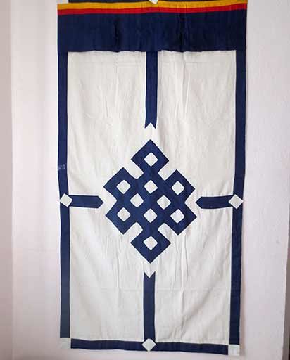 Tibetan Endless Knot Cotton Door Curtain