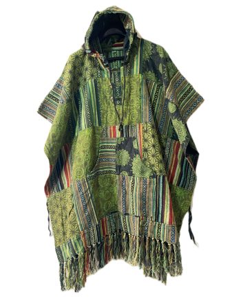 Patchwork Long Cotton Ponchos