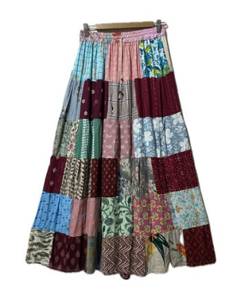 Cotton Patchwork Long Skirts