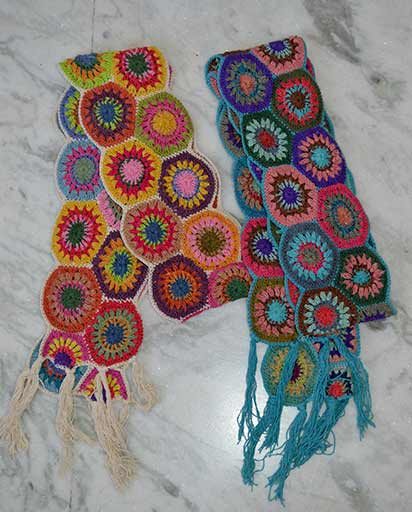 Crochet Cotton Patch Scarf