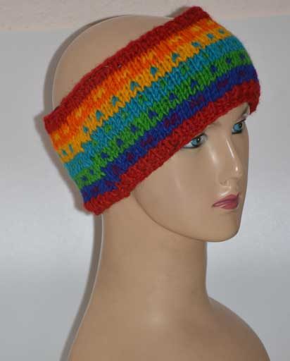 Woolen Fleece Lined Rainbow Head Band